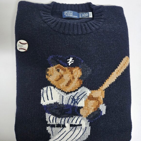 Polo Ralph Lauren MLB co-branded baseball bear pattern sweater - Picture 7 of 9